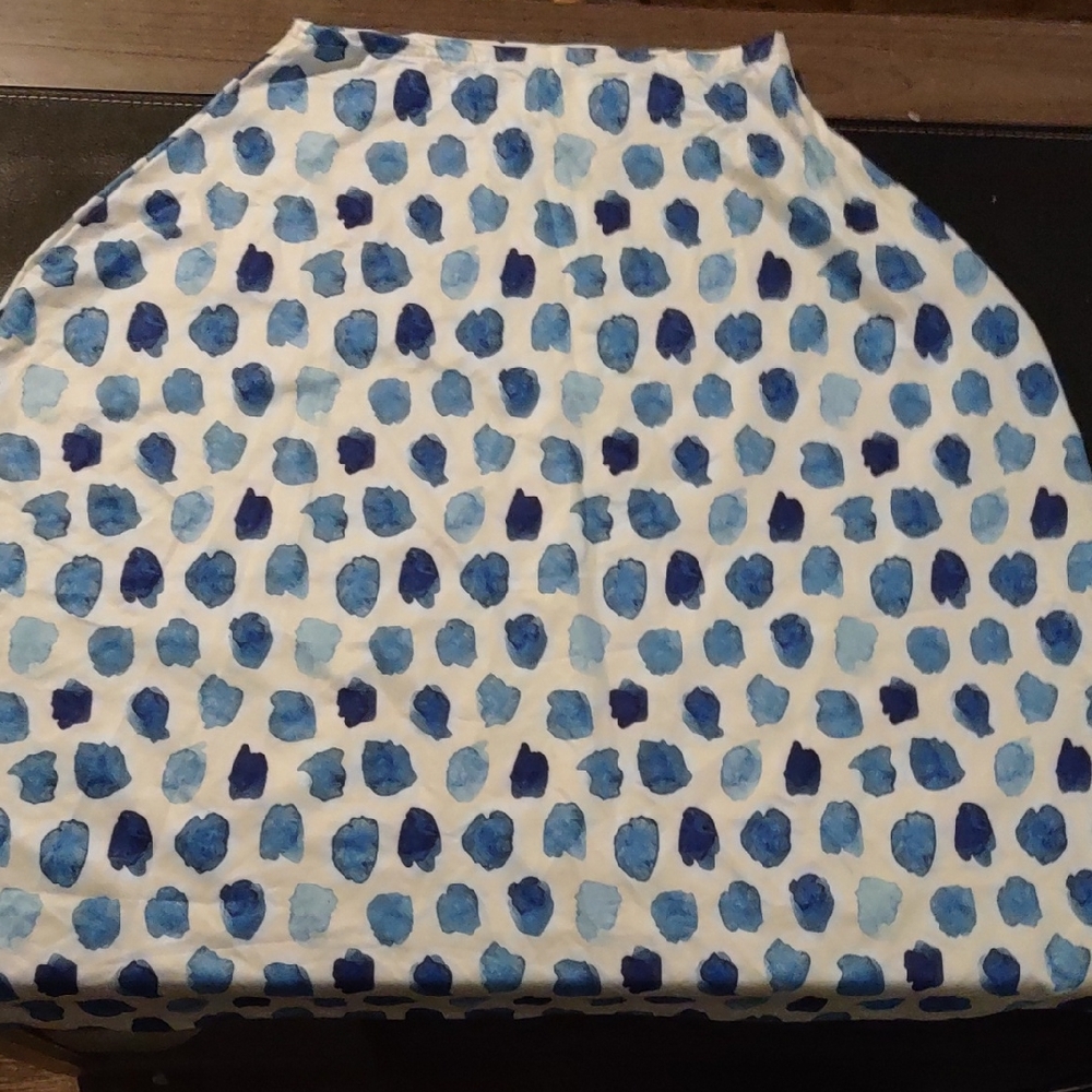 Blue Polka Dot Car Seat Cover/ Nursing Cover